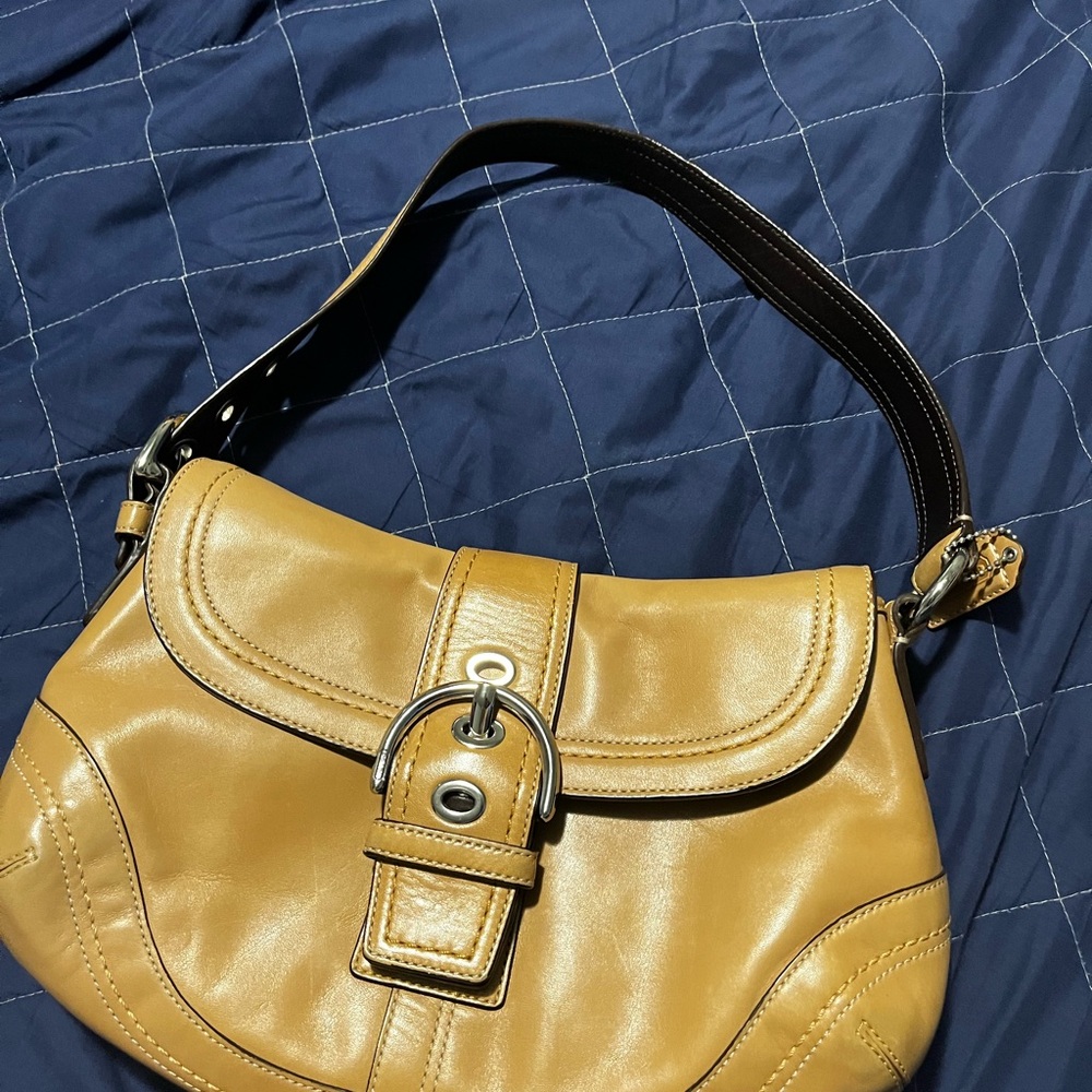 Coach Tan Leather Shoulder Bag